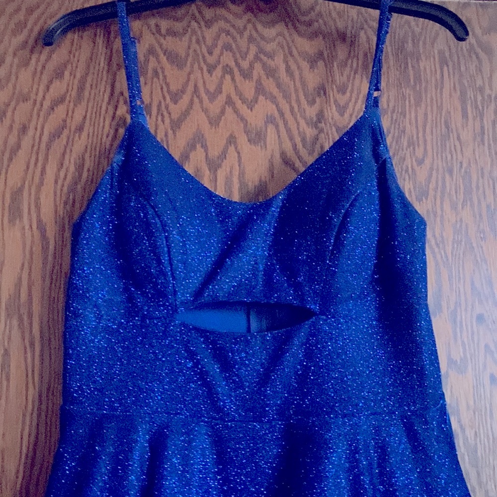 City studio gorgeous sparkly blue dress with pockets size 11 - Picture 6 of 6
